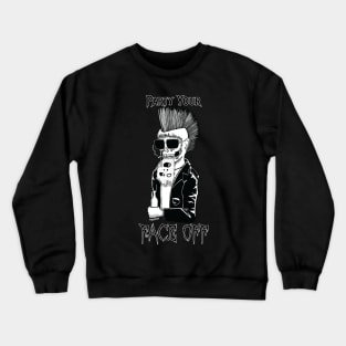 Party Your Face Off Punk Skull Crewneck Sweatshirt